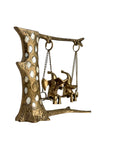 Vintage Brass & Mother of Pearl Elephant Swing