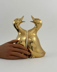 Vintage Brass Duck Bookends-A Pair