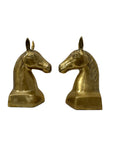 Large and Heavy Vintage Brass Horse Head Bookends – Handcrafted in Korea (Pair)