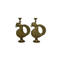 Vintage Brass Bird Candleholders-A Pair