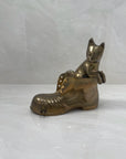 Vintage Brass Boot- A Cat and Mouse Chase