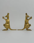 Vintage Brass Kangaroo Bookends-A Pair