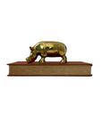 vintage brass rhinoceros