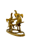 Vintage Brass Elephants on Teeter Totter-Baby Nursery Decor
