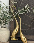 Vintage Brass Cranes-A Pair