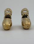 Pretty Brass Ballerina Slippers -A Pair