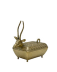Vintage Brass Antelope Trinket Box
