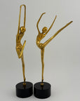Tall Vintage Brass Ballerina Figurines – Set of Two
