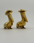 Vintage Brass Pelican Couple