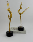 Tall Vintage Brass Ballerina Figurines – Set of Two