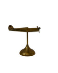 Vintage Brass Airplane on Stand | Mid-Century Aviator Sculpture
