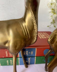 Vintage Brass Kudu Antelope Pair