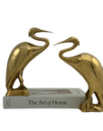 Vintage Brass Heron Birds-A Pair