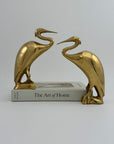 Vintage Brass Heron Birds-A Pair