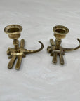 Vintage Brass Dragonfly Candleholders - A Pair