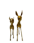 Vintage Brass Deer Pair – Mid-Century Modern Fawns | Hollywood Regency Woodland Figurines