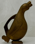 Vintage Brass Duck Shaped Water Pitcher Vase-9.5 inches tall-MCM style