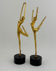 Tall Vintage Brass Ballerina Figurines – Set of Two