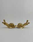Vintage Brass MCM Snails-A Pair
