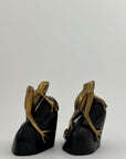 Vintage Bombay Frog on Rock Bookends-A Pair