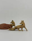 Vintage Brass Foxes- A Pair