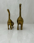 Vintage Brass Cats Tail Up-A Pair