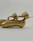Pretty Brass Ballerina Slippers -A Pair