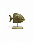 Vintage Brass Fish on Stand
