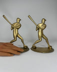 Vintage Brass Baseball Bookends-A Pair by Enesco
