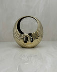 Vintage Brass Swan Basket