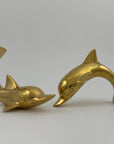 Vintage Brass Playful Dolphins-A Pair
