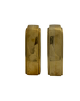 Vintage Art Deco Brass Bookends – Stepped Skyscraper Design (7.5” Tall)-A Pair
