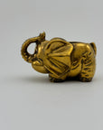 Small Vintage Brass Elephant Stash Pot / Ashtray / Trinket Holder