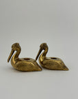Vintage Brass Pelican Taper Candlestick Holders-A Pair