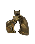 Vintage Brass Cat Pair