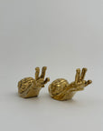Vintage Brass MCM Snails-A Pair