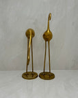Vintage Tall Brass Cranes-A Pair