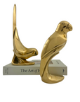 Large Vintage Brass Parrots-A Pair