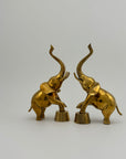 Vintage Brass Circus Elephants- A Pair
