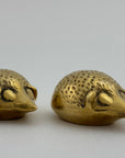 Vintage Brass Hedgehogs-A Pair