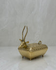 Vintage Brass Antelope Trinket Box