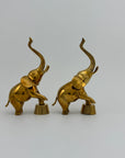 Vintage Brass Circus Elephants- A Pair
