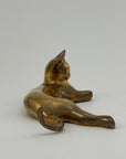 Mid-Century Modern Brass Cat Sculpture – Sleek & Minimalist Design