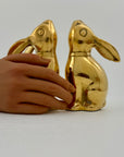 Vintage Brass Moon Gazing Bunnies-A Pair