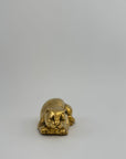 Sweet Vintage Brass Sleeping Cat