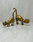 Vintage Brass Cats Tail Up-A Pair