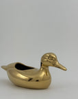 Vintage Brass Duck Stash Pot