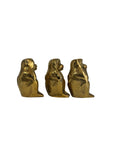 Vintage Brass wise Monkeys- A Set of Three