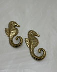 Vintage Brass Seahorse Hooks-A Pair by Hallmark