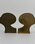 Rare Mid-Century Modern Brass Kissing Profile Sculptures-A Pair